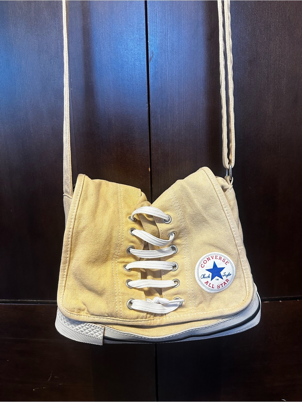 RARE Converse Canvas Lace-Up Crossbody Bag